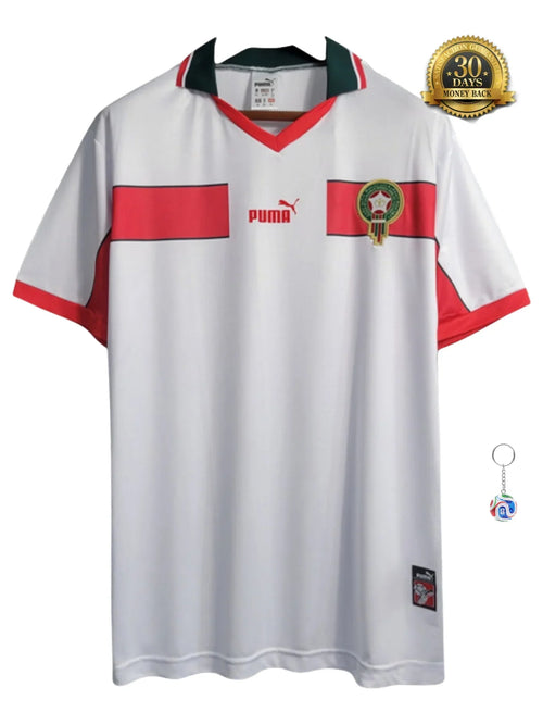 Morocco Away White Retro Jersey 1998